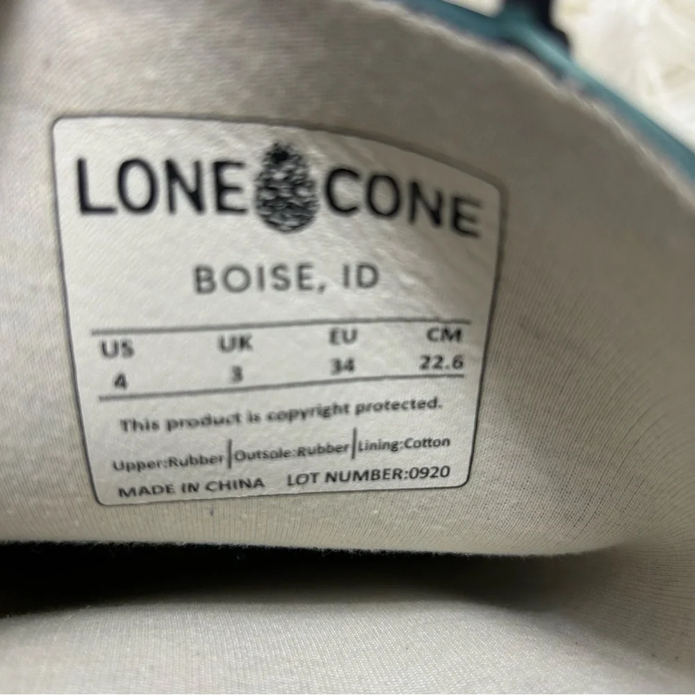 Size 4 Boys Lone Cone Dinosaur Green Rain Boots E1